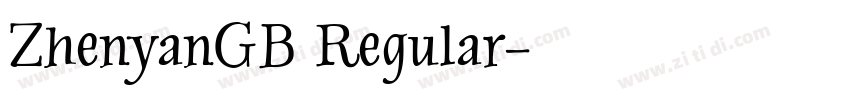 ZhenyanGB Regular字体转换